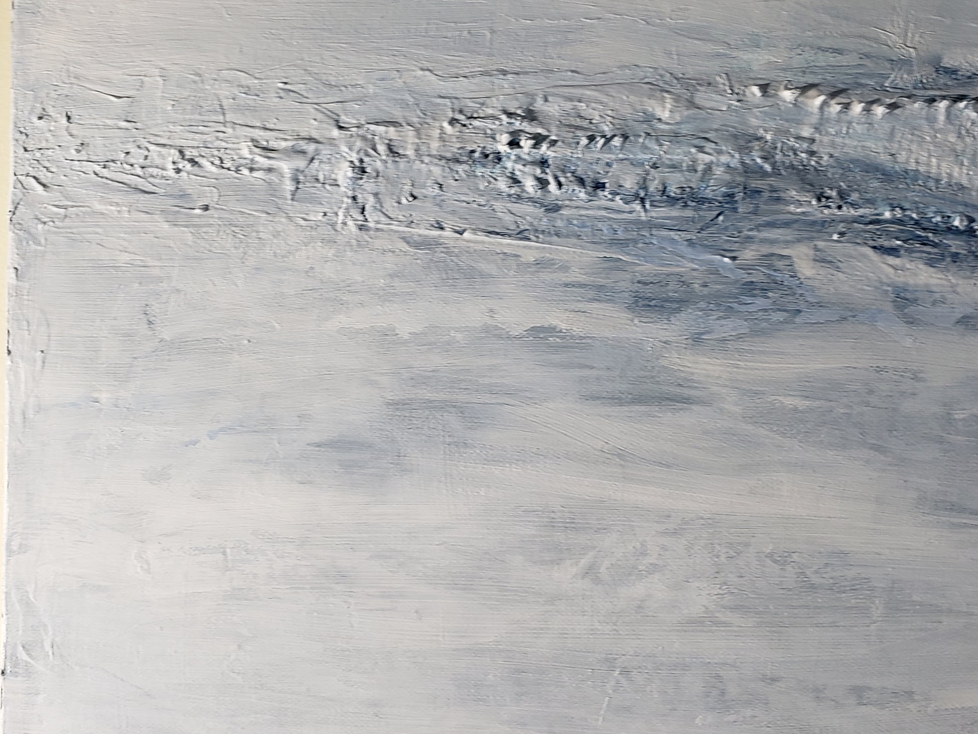 Textured section of Jute Billows Original Fine Art Painting | Carrie Bergey highlights the depth and movement created with acrylic on canvas.