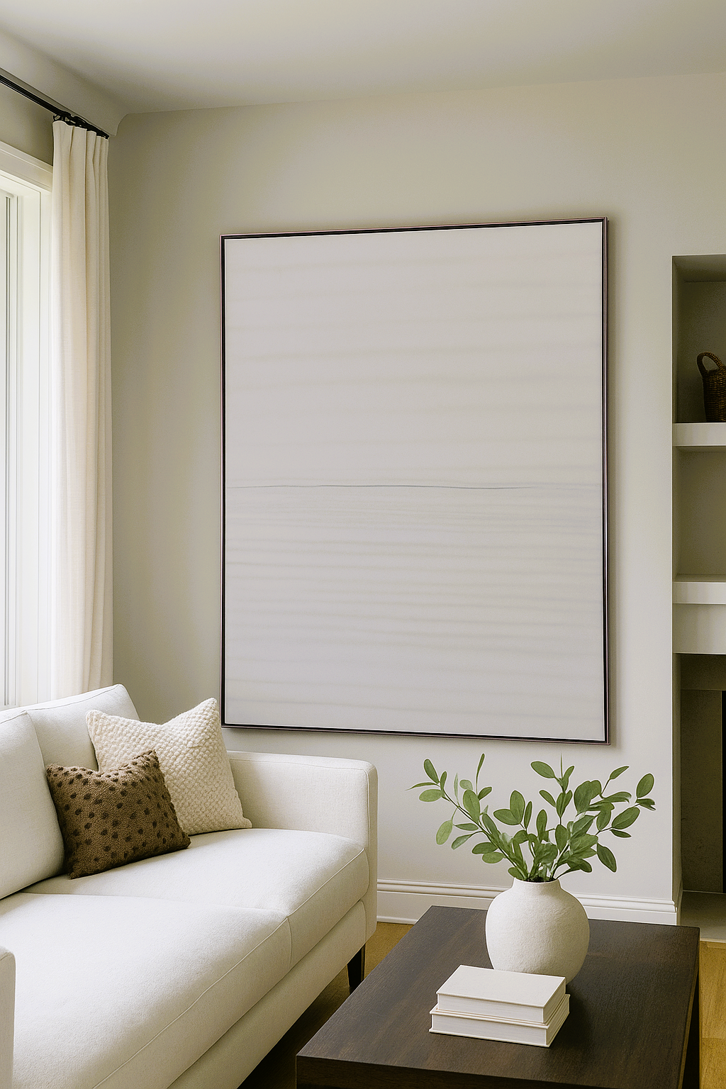 Stitched Horizon 01 Original Fine Art Mixed Media Painting | Carrie Bergey