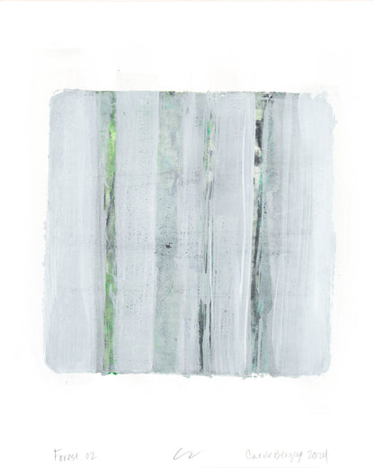 Forest Original Fine Art Monoprint Triptych Collection | Carrie Bergey