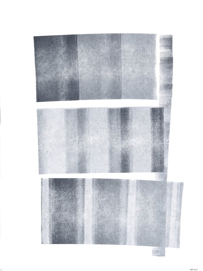 Ink on Paper 04-06 Original Fine Art Painting Diptych Collection includes a vertical ink wash artwork with soft tonal transitions, ideal for minimalist wall art.