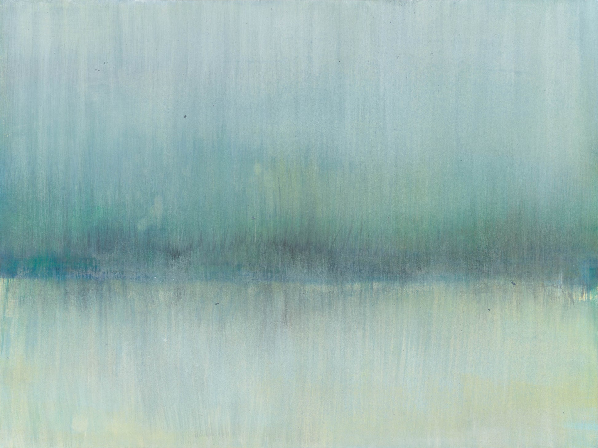 Right panel of Maui 05-06 Original Fine Art Painting by Carrie Bergey, showcasing tranquil hues inspired by Hawaiian landscapes.