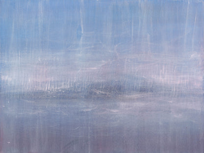 Right panel of Maui 07-08 Original Fine Art Painting Diptych Collection by Carrie Bergey showcasing serene pastel tones and abstract textures.
