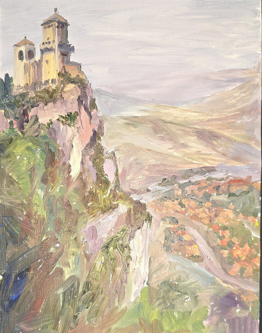 San Marino Italy Original Fine Art Painting Diptych Collection | Carrie Bergey